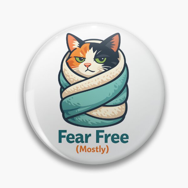 Item preview, Fear Free Mostly – Veterinary Cat Humor Illustration designed and sold by Bettybee00.