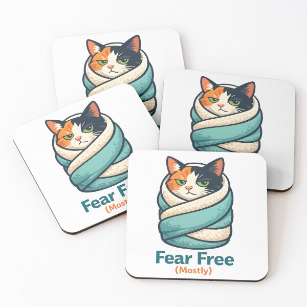 Item preview, Fear Free Mostly – Veterinary Cat Humor Illustration designed and sold by Bettybee00.