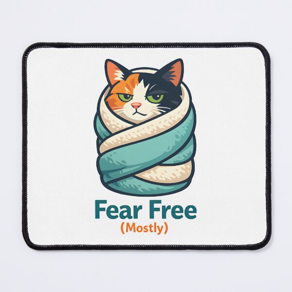 Item preview, Fear Free Mostly – Veterinary Cat Humor Illustration designed and sold by Bettybee00.