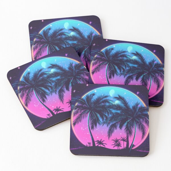 Item preview, Vibrant tropical scene at night designed and sold by anytka.