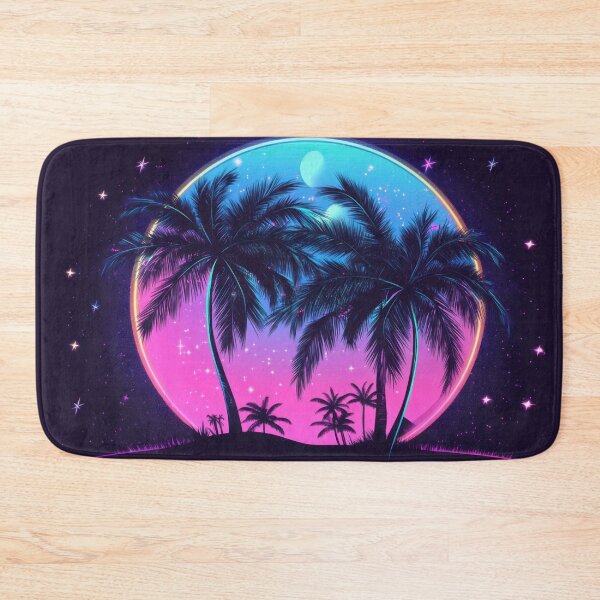 Item preview, Vibrant tropical scene at night designed and sold by anytka.