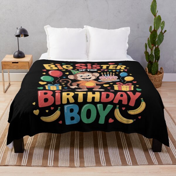 Item preview, Big Sister Of The Birthday Boy Monkey Bday Party Family designed and sold by MarryIsMonth.
