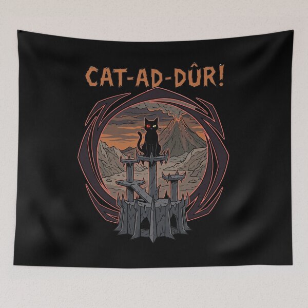 Item preview, Cat-Ad-Dur Funny Black Cat Fantasy Dark Tower Parody designed and sold by Fenay Designs.