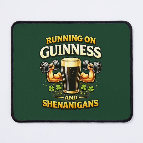 Item preview, Running on Guinness & Shenanigans – Funny St. Patrick's Day Pun designed and sold by PunchDrop.
