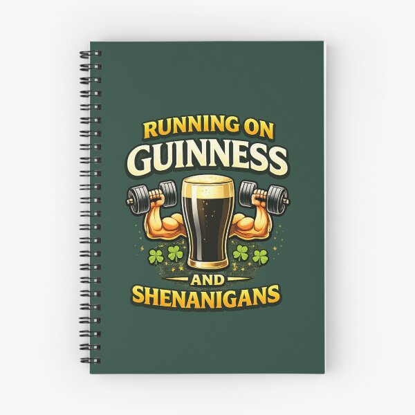 Item preview, Running on Guinness & Shenanigans – Funny St. Patrick's Day Pun designed and sold by PunchDrop.