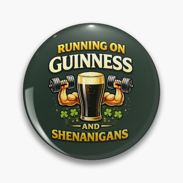 Item preview, Running on Guinness & Shenanigans – Funny St. Patrick's Day Pun designed and sold by PunchDrop.
