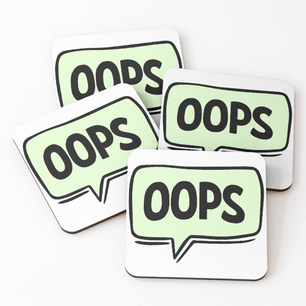 Item preview, Minimalist comic statement with the word "OOPS" in a speech bubble. designed and sold by New Vision by ToMz.