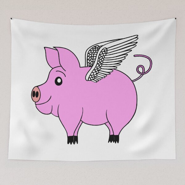 Item preview, Funny Flying Pig designed and sold by Sartoris Art.