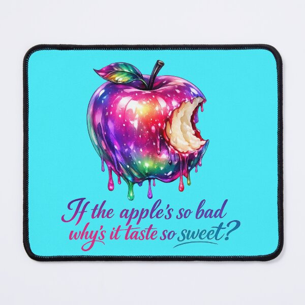 Item preview, If the Apple’s So Bad Why’s It Taste So Sweet? – Drippy Neon Bite Apple designed and sold by SnarkleCo.
