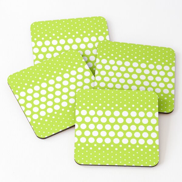 Item preview, Dotwave White Polka Dots on Neon Lime Green  designed and sold by POLKAIWERX.