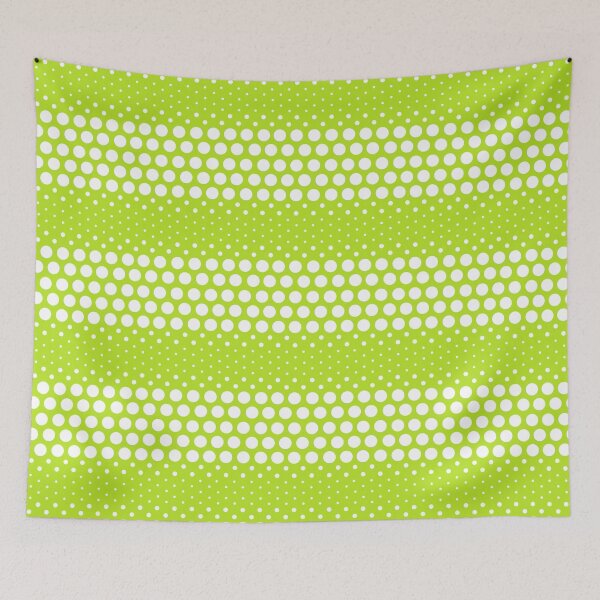 Item preview, Dotwave White Polka Dots on Neon Lime Green  designed and sold by POLKAIWERX.