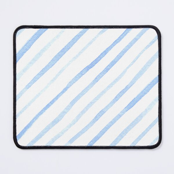 Item preview, Minimal Watercolor Blue Diagonal Stripes Pattern designed and sold by PolosLiliia.