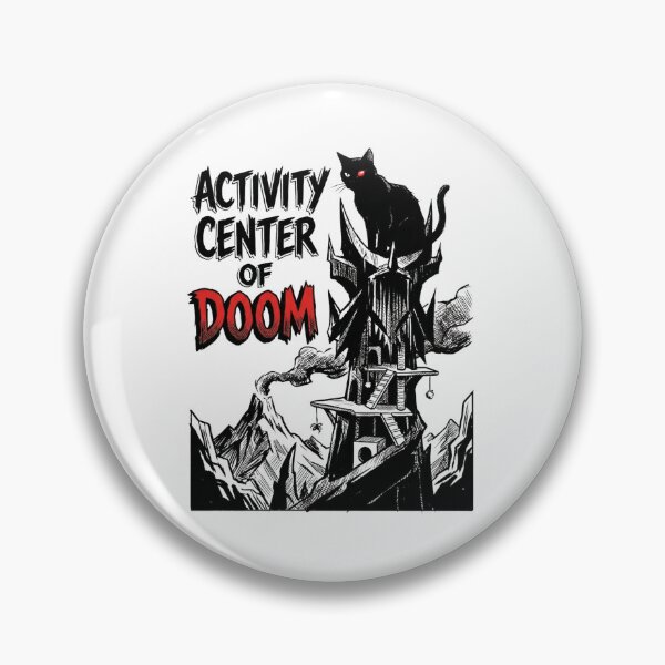Item preview, Activity Center Of Doom Funny Black Cat Fantasy Tower Parody designed and sold by Fenay Designs.