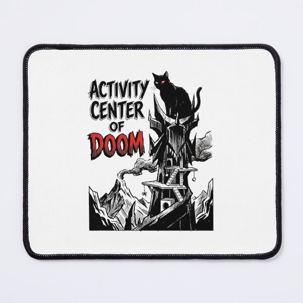 Item preview, Activity Center Of Doom Funny Black Cat Fantasy Tower Parody designed and sold by Fenay Designs.