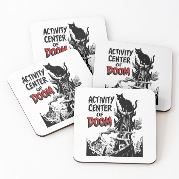 Item preview, Activity Center Of Doom Funny Black Cat Fantasy Tower Parody designed and sold by Fenay Designs.