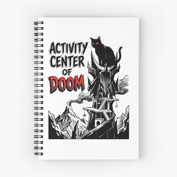 Item preview, Activity Center Of Doom Funny Black Cat Fantasy Tower Parody designed and sold by Fenay Designs.