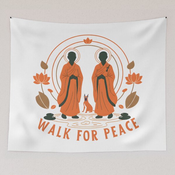 Item preview, Walk For Peace – Inspirational Unity & Kindness Quote Design designed and sold by Teetreasure2.