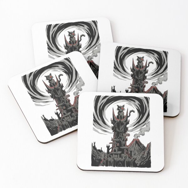 Item preview, Funny Black Cat Dark Fantasy Tower Volcano Parody designed and sold by Fenay Designs.