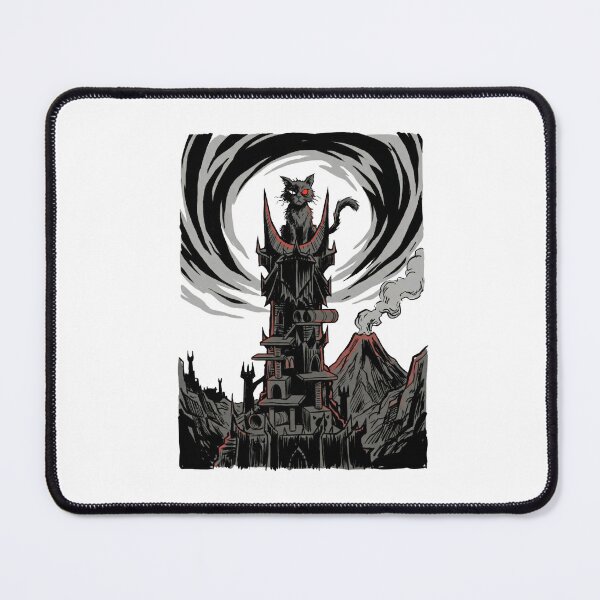 Item preview, Funny Black Cat Dark Fantasy Tower Volcano Parody designed and sold by Fenay Designs.
