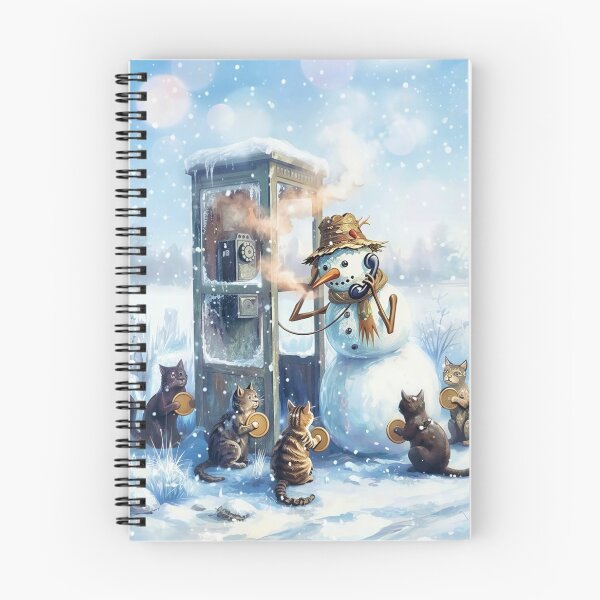 Item preview, Funny Snowman on the Phone designed and sold by m-y-A-I-A-R-T-.