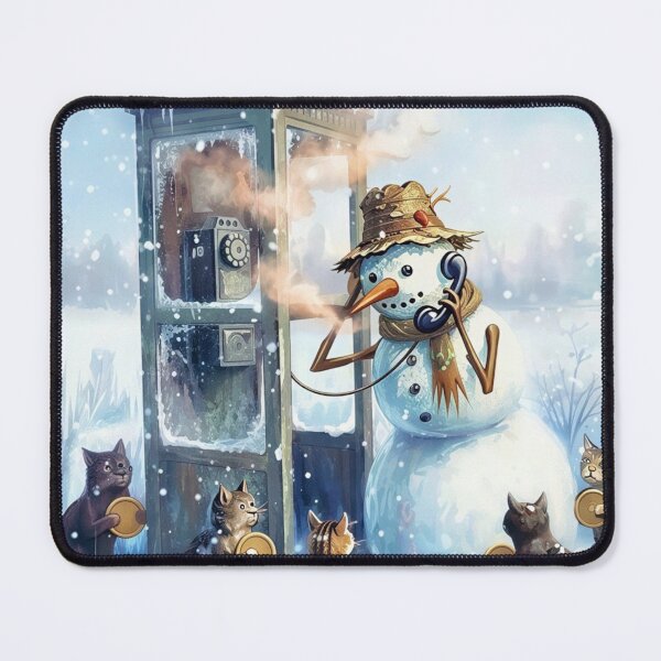 Item preview, Funny Snowman on the Phone designed and sold by m-y-A-I-A-R-T-.