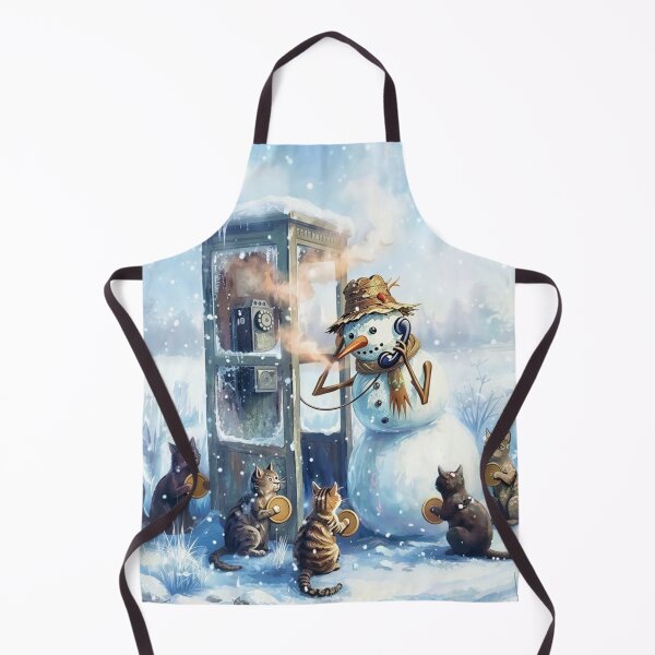Item preview, Funny Snowman on the Phone designed and sold by M-Y-A-R-T-.