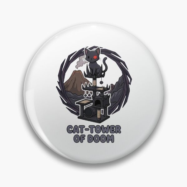 Item preview, Cat Tower Of Doom Funny Black Cat Fantasy Parody designed and sold by Fenay Designs.