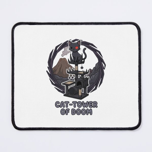 Item preview, Cat Tower Of Doom Funny Black Cat Fantasy Parody designed and sold by Fenay Designs.