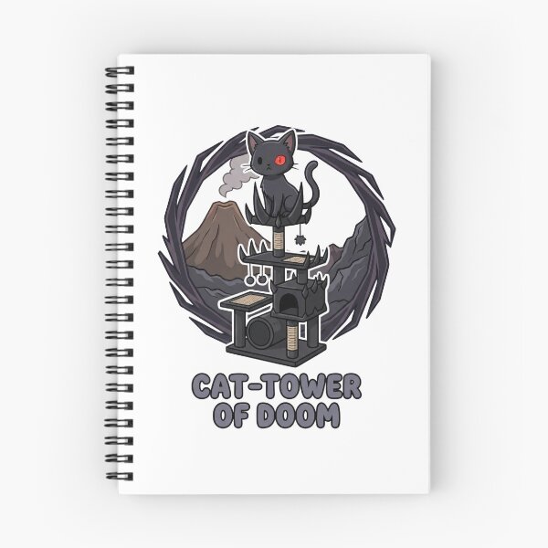 Item preview, Cat Tower Of Doom Funny Black Cat Fantasy Parody designed and sold by Fenay Designs.
