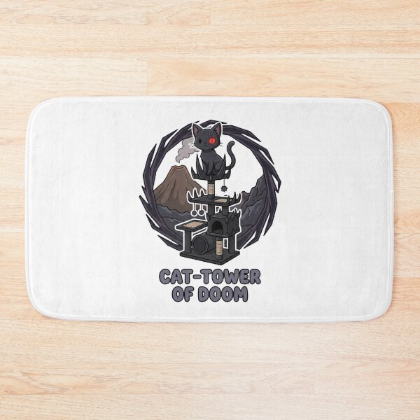 Item preview, Cat Tower Of Doom Funny Black Cat Fantasy Parody designed and sold by Fenay Designs.