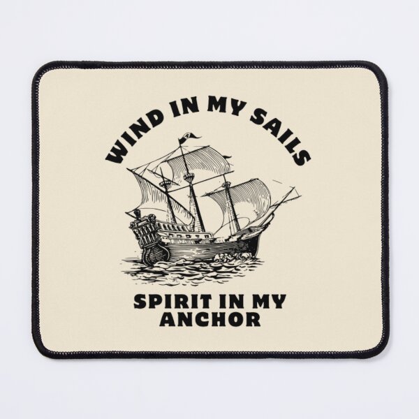 Item preview, Vintage Nautical Sailing Ship - Wind in My Sails Quote designed and sold by Becooldesing.