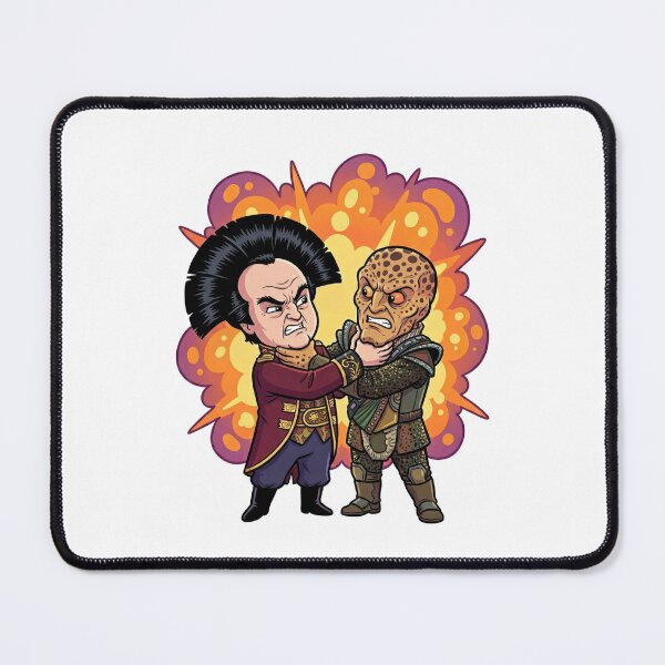 Item preview, Funny Sci-Fi Alien Rivals Strangling Cartoon Parody designed and sold by Fenay Designs.