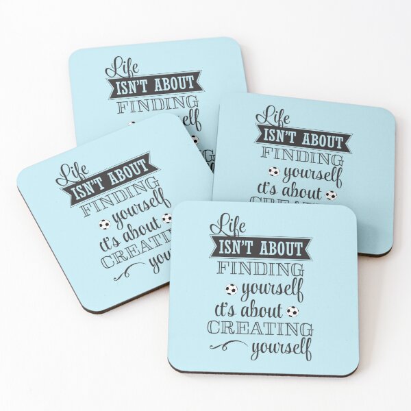Item preview, Creating Yourself Soccer Quote - Motivational Sports Typography designed and sold by LoudVictory.