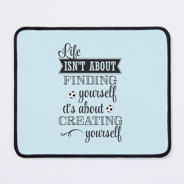 Item preview, Creating Yourself Soccer Quote - Motivational Sports Typography designed and sold by LoudVictory.