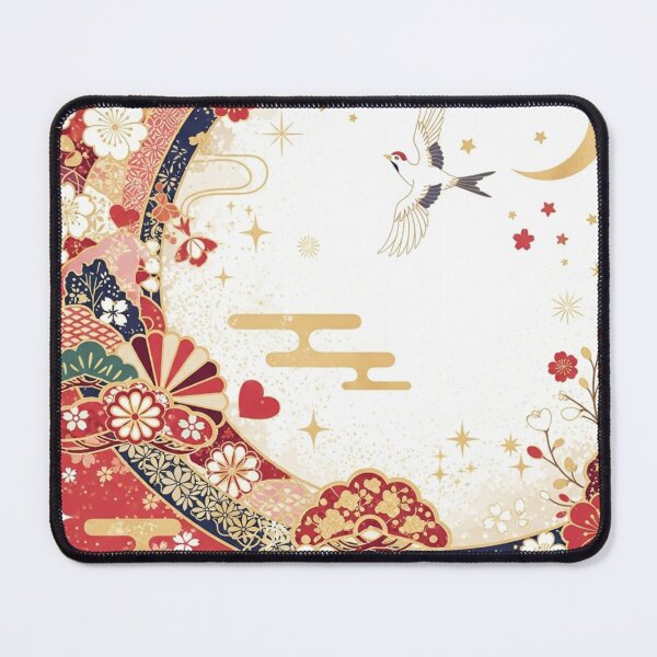 Item preview, Japanese Zen Garden: Crane, Moon, and Golden Blossoms designed and sold by Musubi-wa.