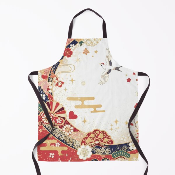 Item preview, Japanese Zen Garden: Crane, Moon, and Golden Blossoms designed and sold by Musubi-wa.