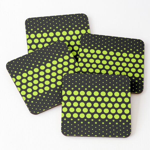 Item preview, Dotwave Neon Lime Green Polka Dot on Black designed and sold by POLKAIWERX.