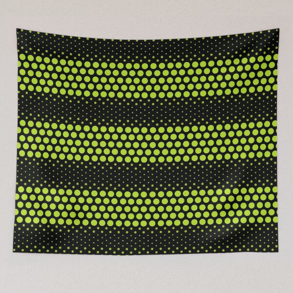 Item preview, Dotwave Neon Lime Green Polka Dot on Black designed and sold by POLKAIWERX.