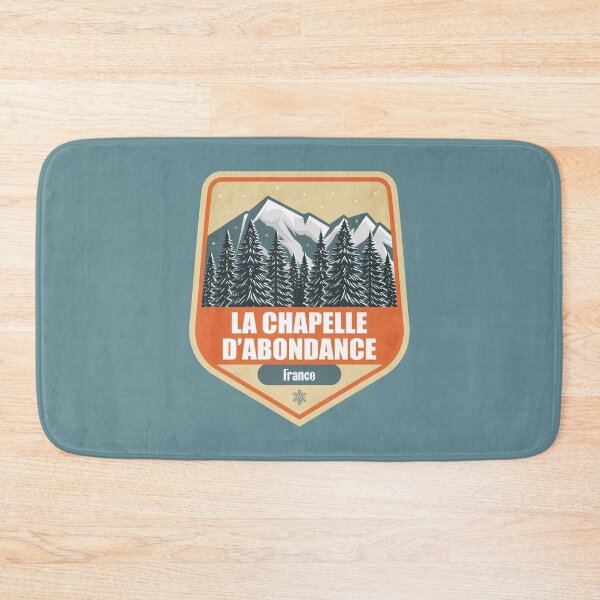 Item preview, La Chapelle d’Abondance France – Snowy Mountain Winter Badge designed and sold by CynthiaGraphics.