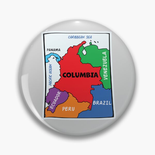 Item preview, Colorful Colombia Map Art - Vibrant South American Pride Heritage designed and sold by mashmosh.