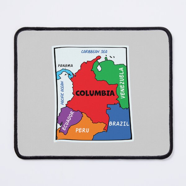 Item preview, Colorful Colombia Map Art - Vibrant South American Pride Heritage designed and sold by mashmosh.