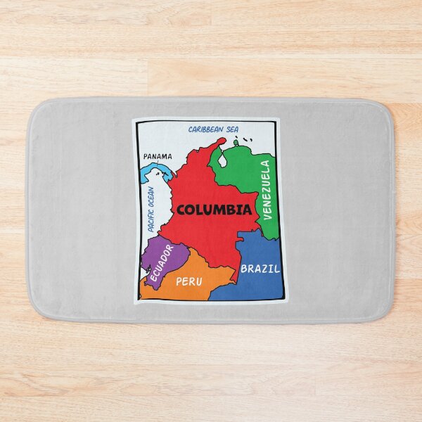 Item preview, Colorful Colombia Map Art - Vibrant South American Pride Heritage designed and sold by mashmosh.