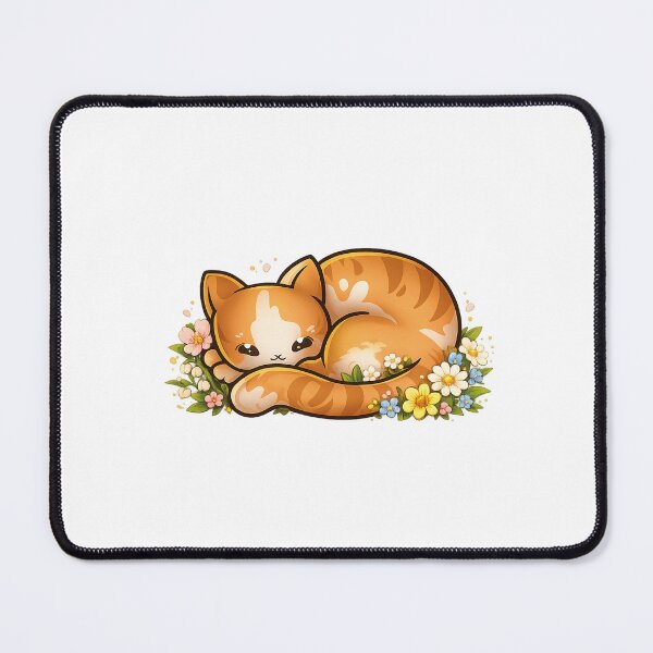 Item preview, Orange Cat With Spring Flowers  designed and sold by shockart-pl.