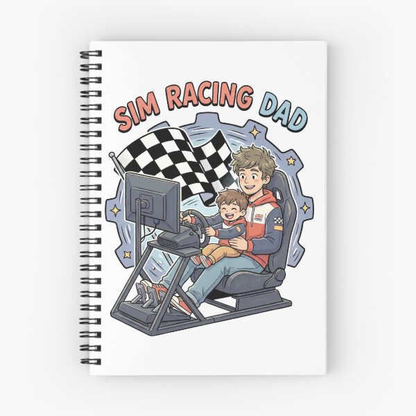 Item preview, Sim Racing Dad Gamer Father Son Racing Simulator Cartoon designed and sold by Fenay Designs.
