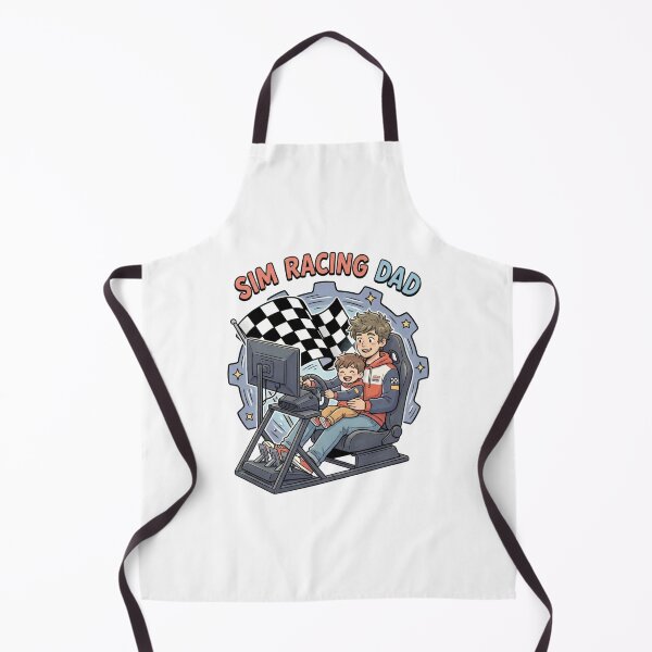 Item preview, Sim Racing Dad Gamer Father Son Racing Simulator Cartoon designed and sold by Fenay Designs.