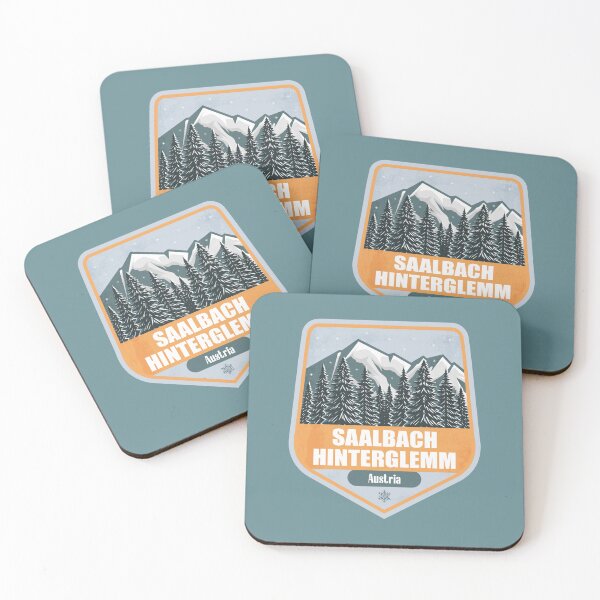 Item preview, Saalbach-Hinterglemm Austria – Snowy Mountain Winter Badge designed and sold by CynthiaGraphics.