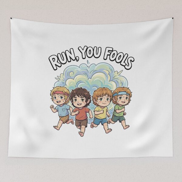 Item preview, Run You Fools Funny Fantasy Halfling Cardio Workout Parody designed and sold by Fenay Designs.