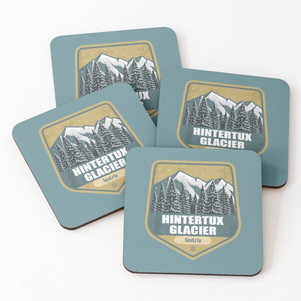 Item preview, Hintertux Glacier Austria – Snowy Mountain Winter Badge designed and sold by CynthiaGraphics.