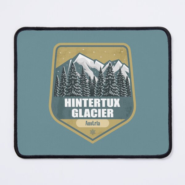 Item preview, Hintertux Glacier Austria – Snowy Mountain Winter Badge designed and sold by CynthiaGraphics.