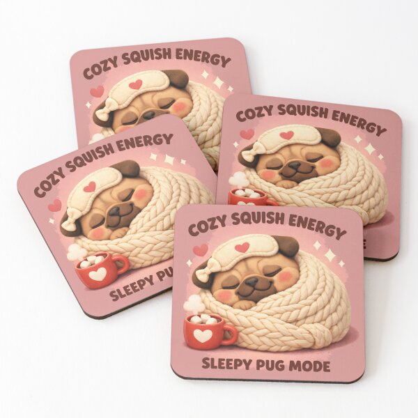Item preview, Cozy Squish Energy Sleepy Pug Mode – Plush Winter Dog Mom Shirt designed and sold by dogmomtees.